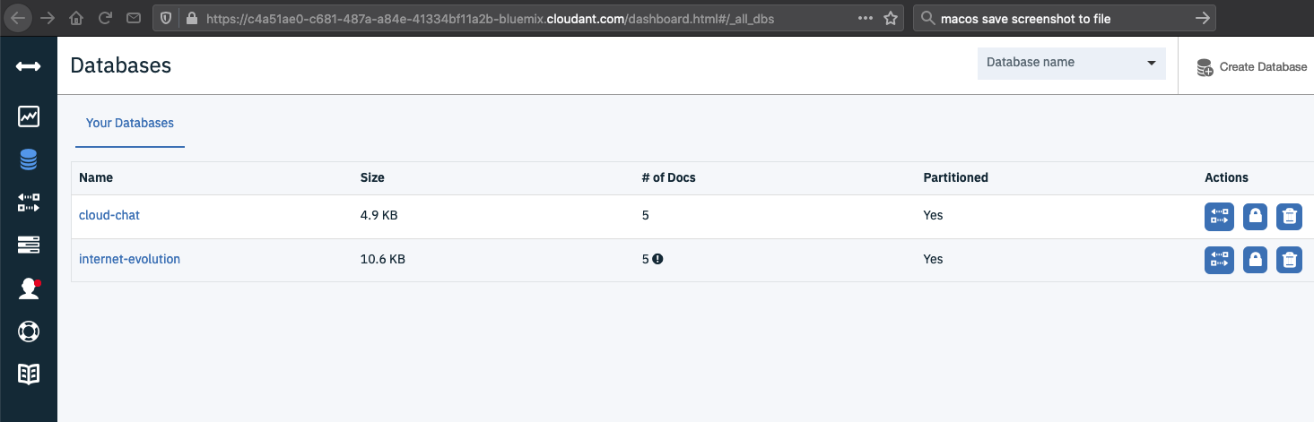 Cloudant Database